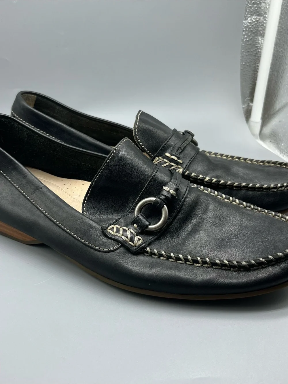 Frye men's black leather loafers / Slip-On 8.5M